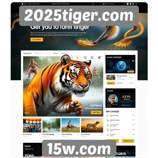 Evolução do design de interface no site 2025tiger.com